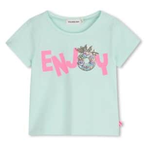 tee shirt manches courtes vert poudre