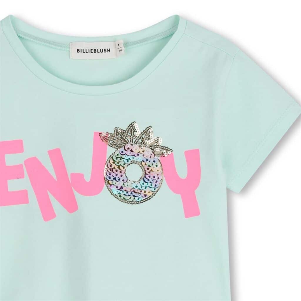 tee shirt manches courtes vert poudre