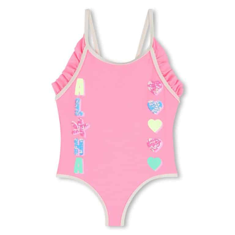 maillot de bain 1 piece rose fluo