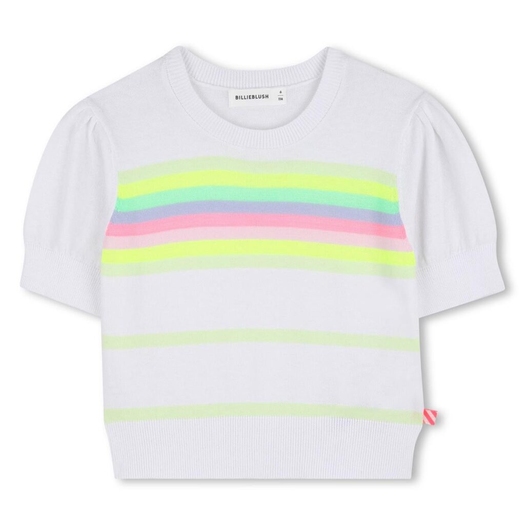 pull manches courtes blanc