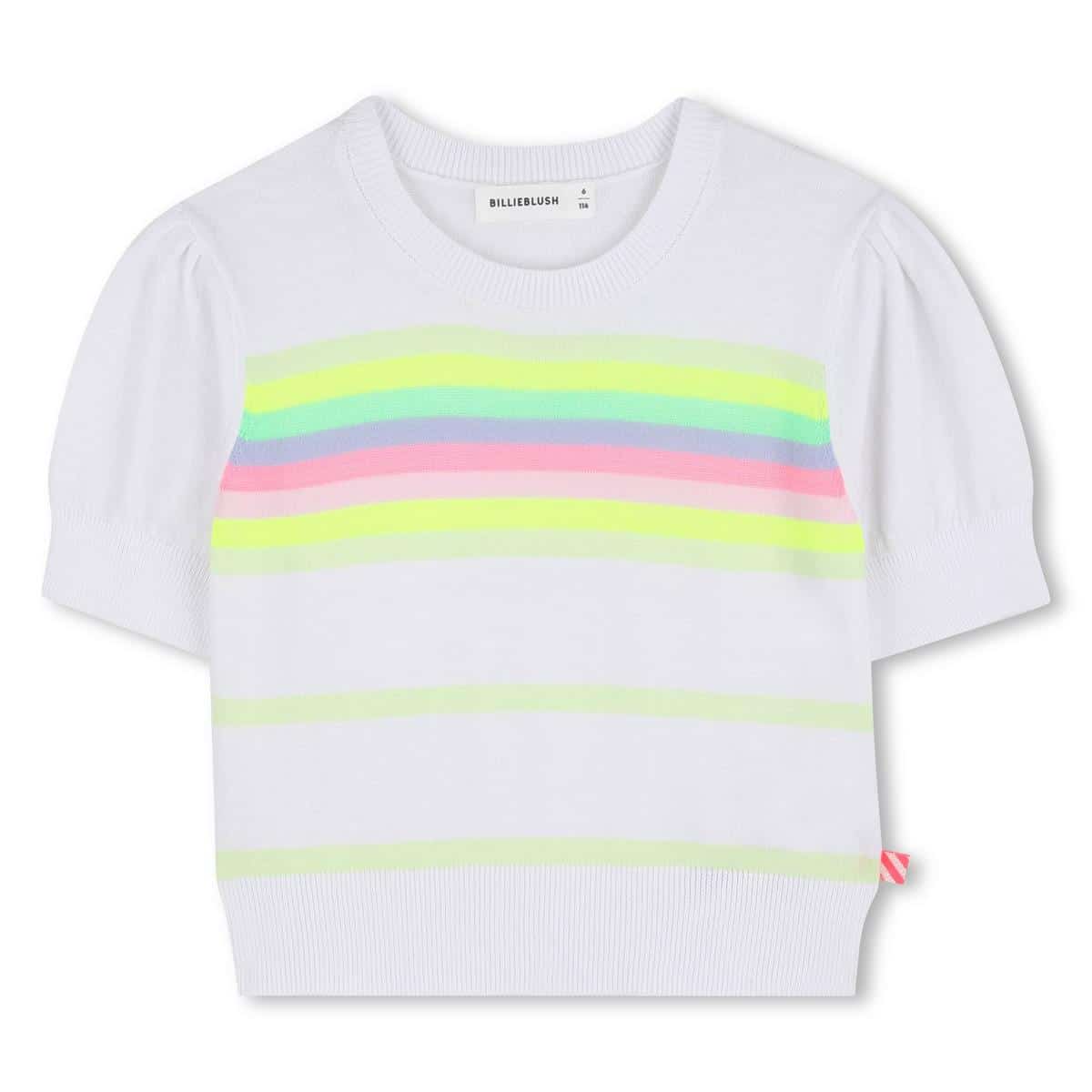 pull manches courtes blanc