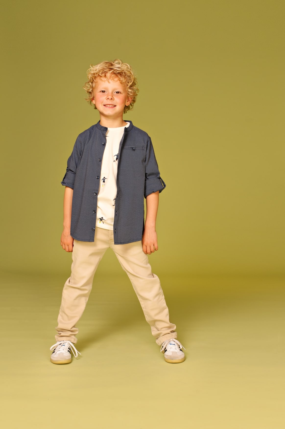 chemise manches longues garçon bleu d’eau