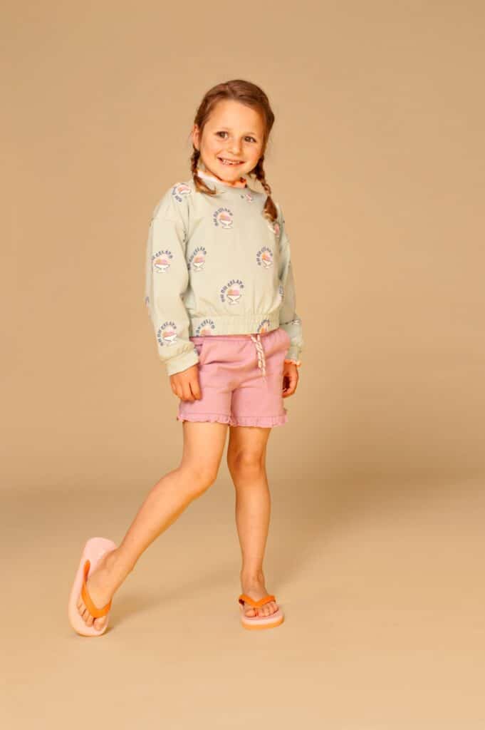 sweat fille vert menthe