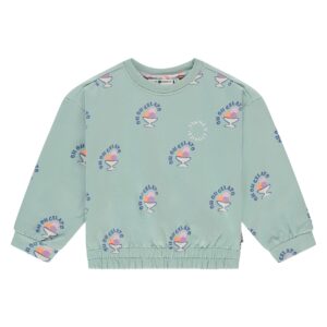 sweat fille vert menthe