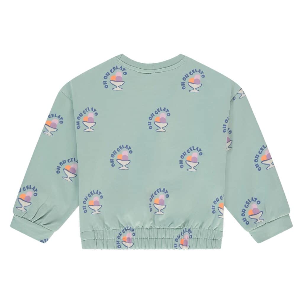 sweat fille vert menthe