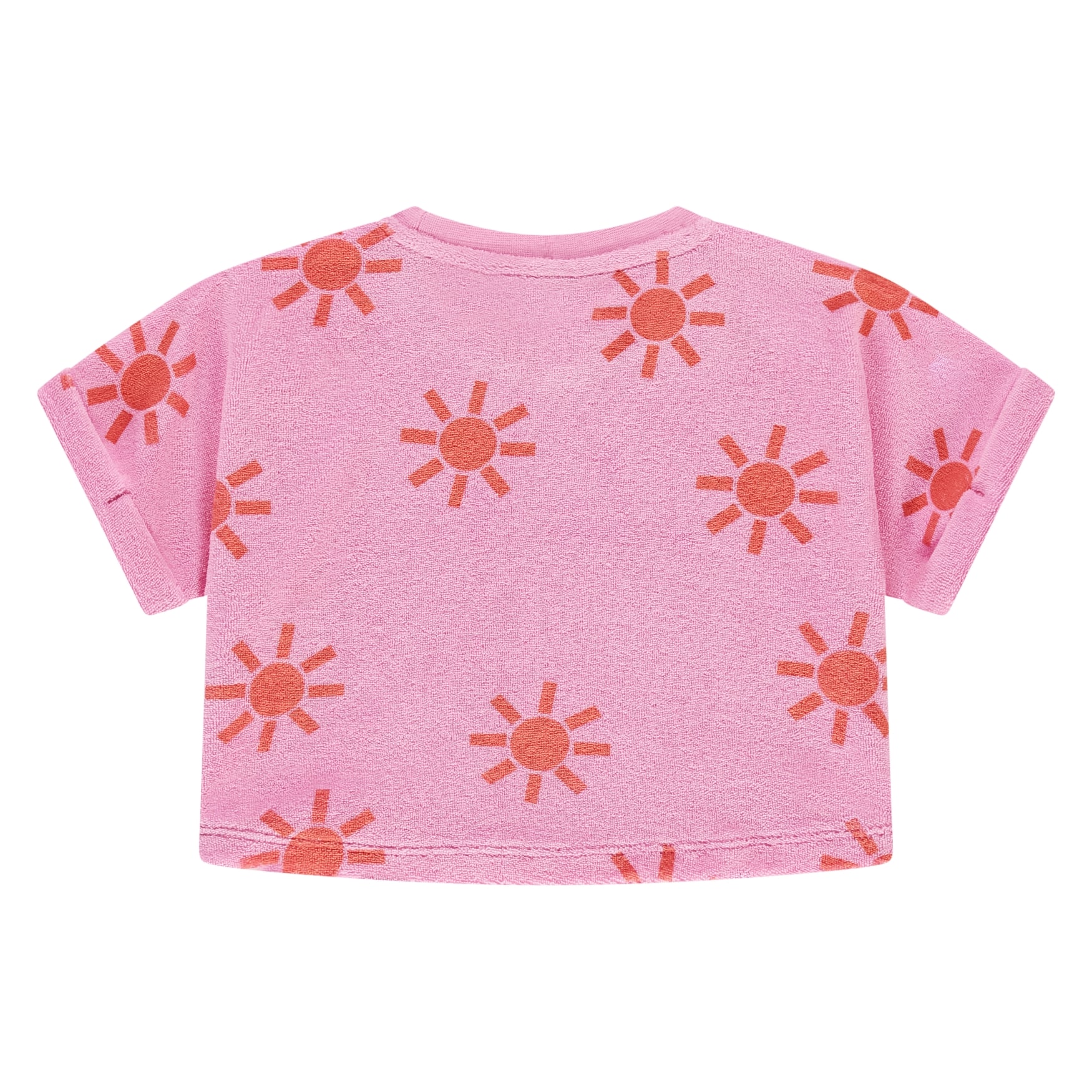 t shirt fille rose fluo