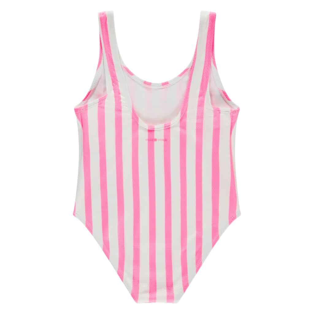 maillot de bain fille rose fluo