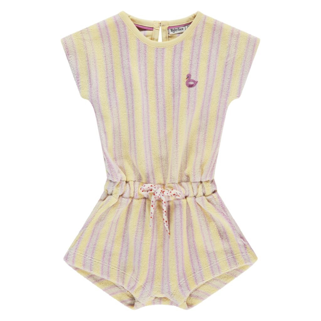 combishort bébé fille jaune