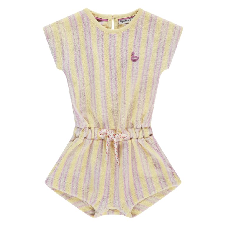 combishort bébé fille jaune