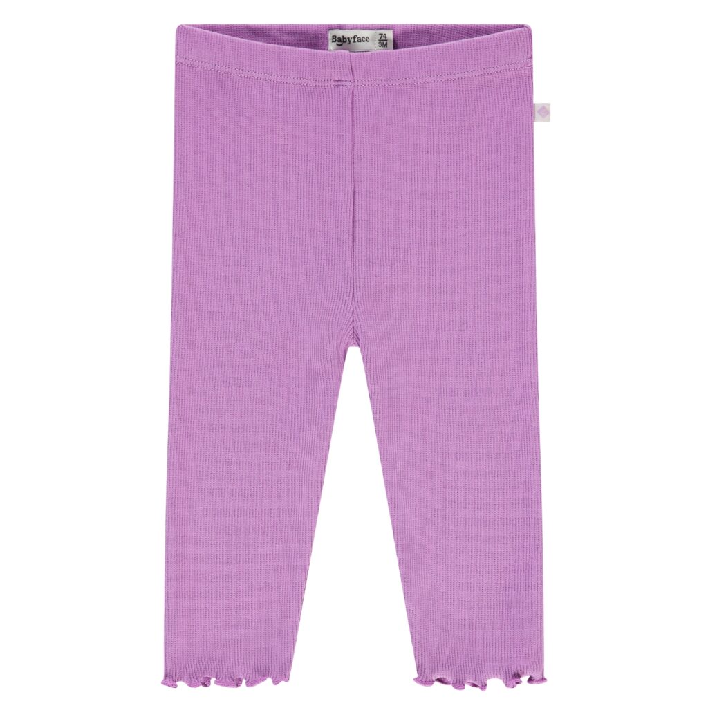 legging côtelé bébé fille violet
