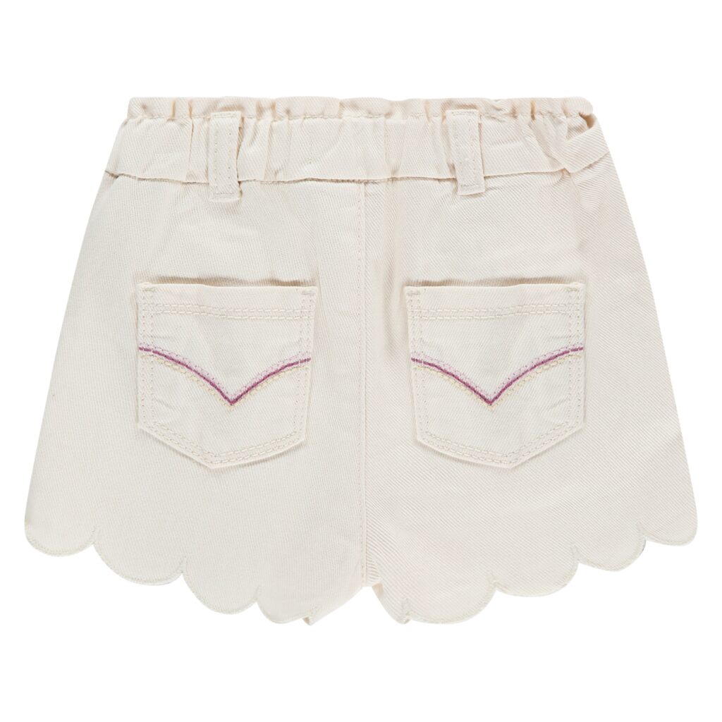 short bébé fille ivoire