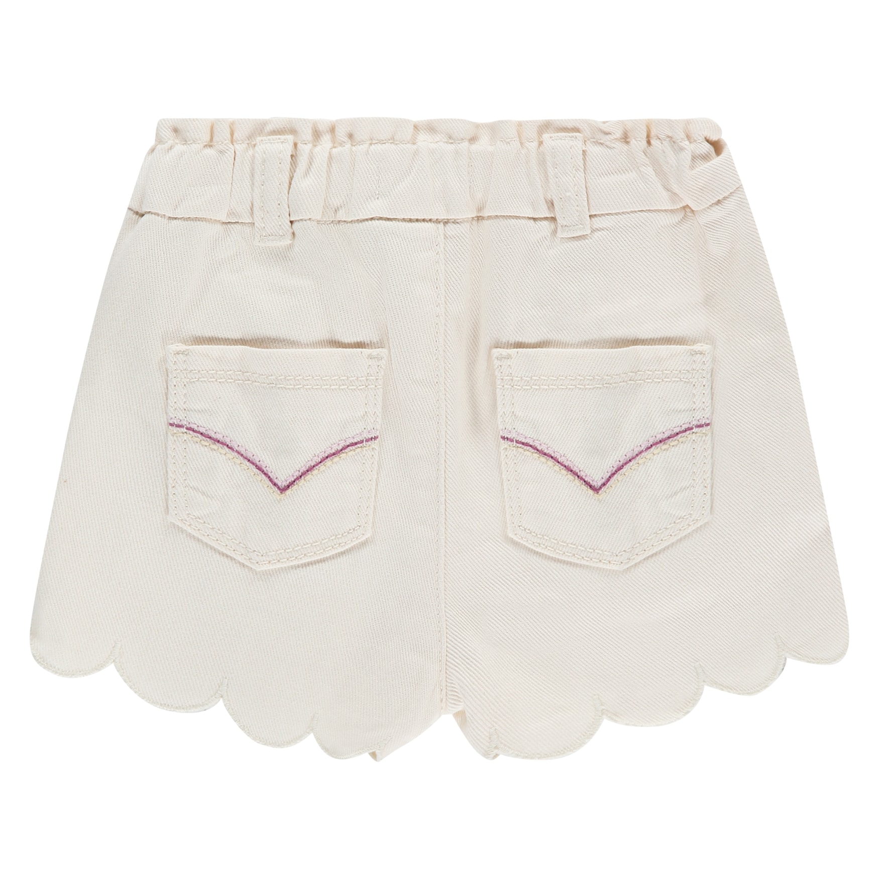 short bébé fille ivoire