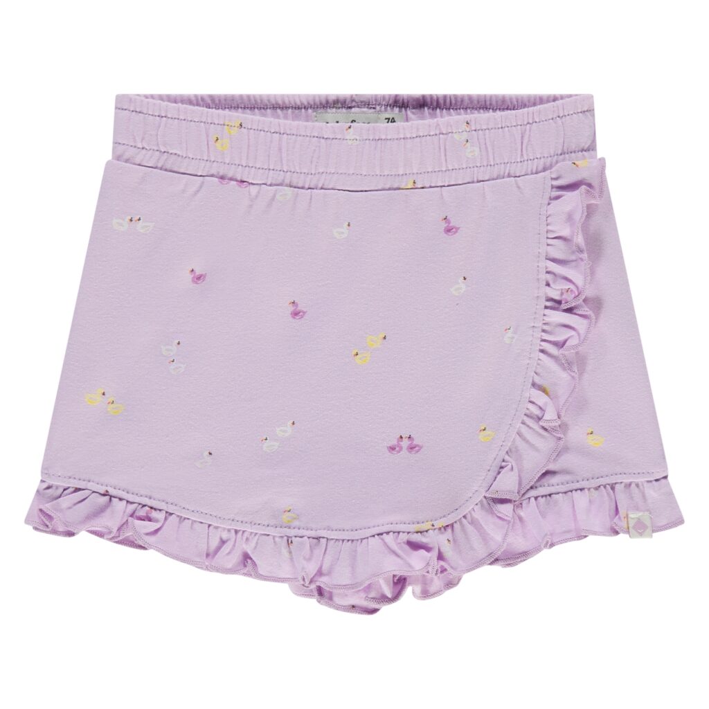 jupe short bébé fille lavande