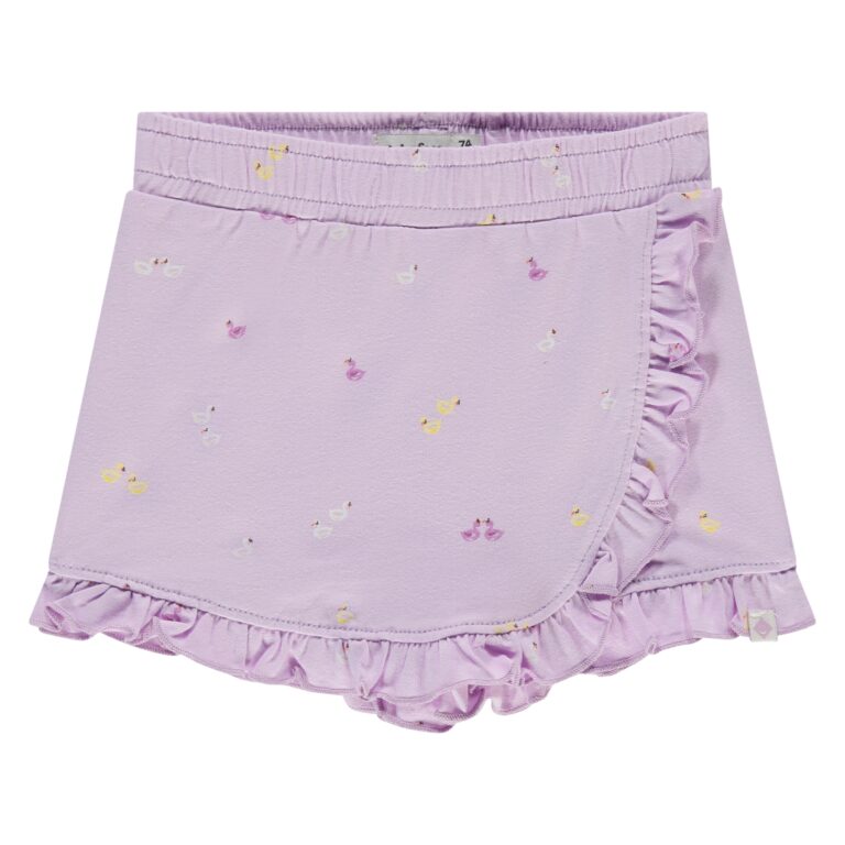 jupe short bébé fille lavande