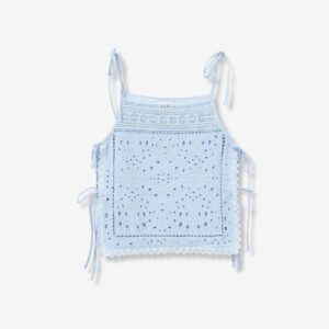 top bleu pervenche rendinha