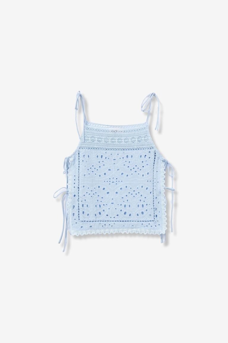 top bleu pervenche rendinha