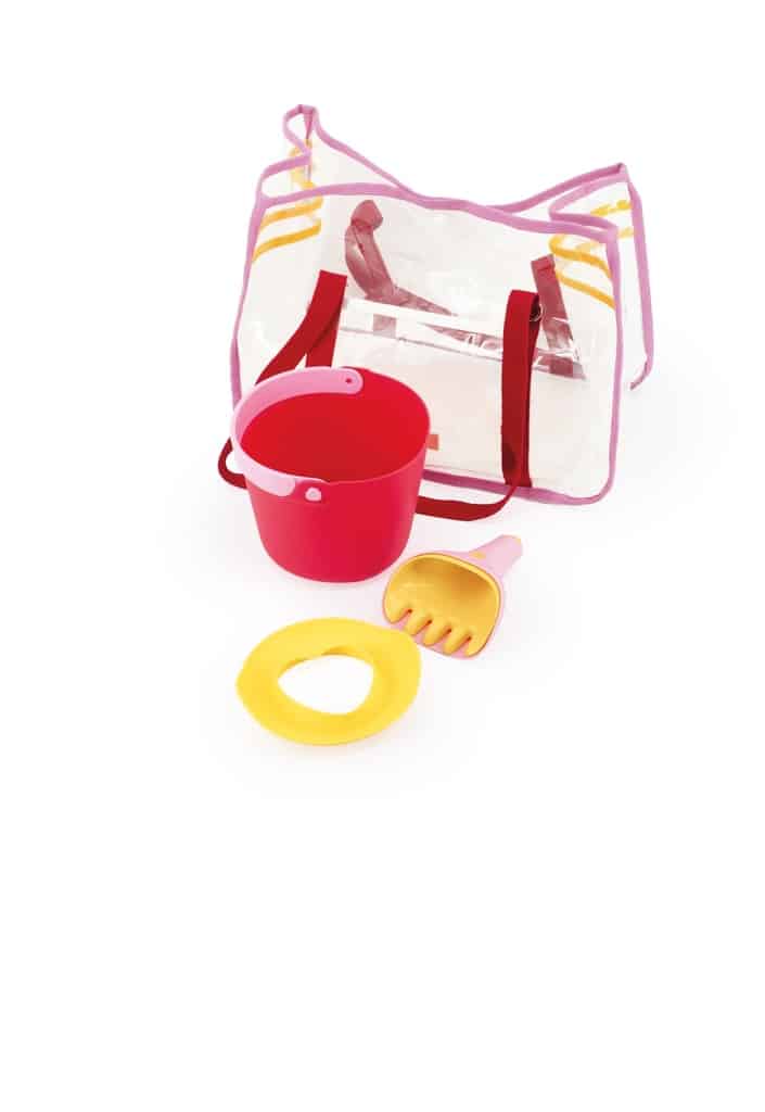 set de plage rouge cerise