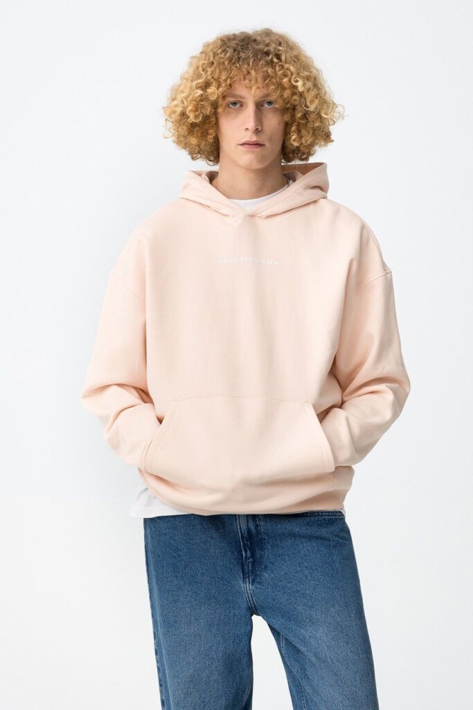 sweat à capuche rose ray