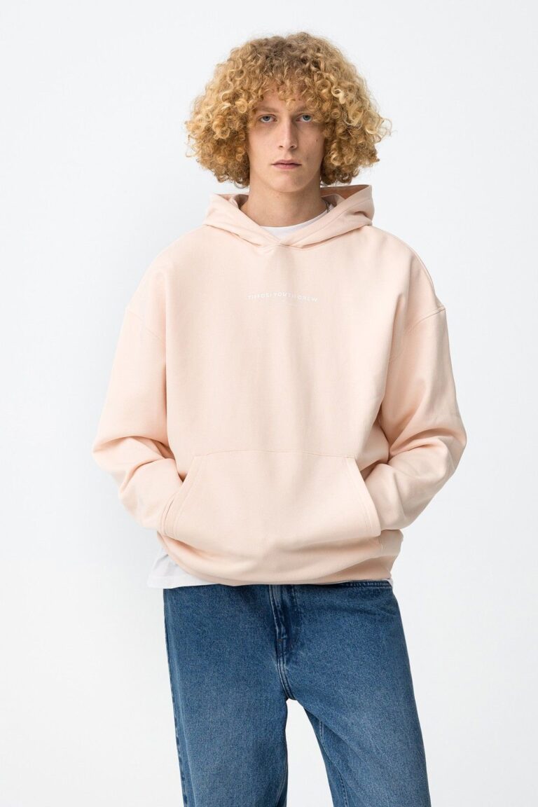 sweat à capuche rose ray