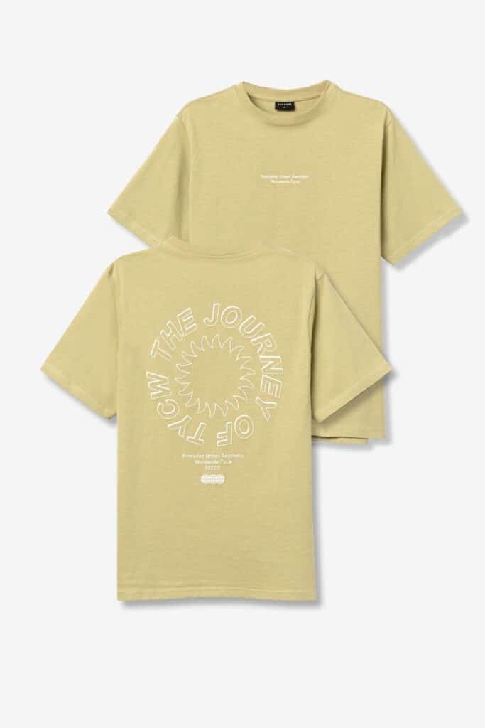 t shirt vert grisé emery