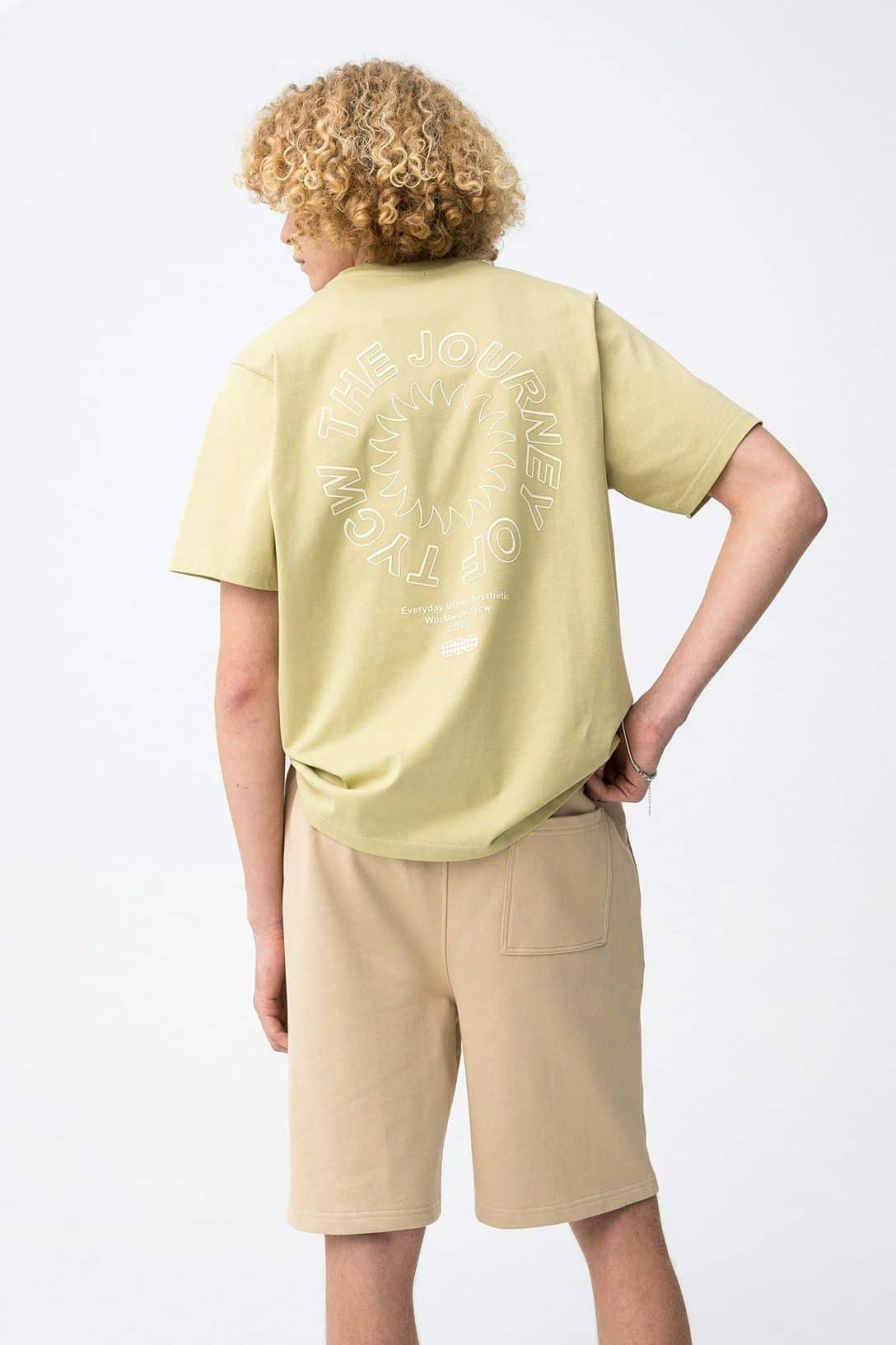 t shirt vert grisé emery