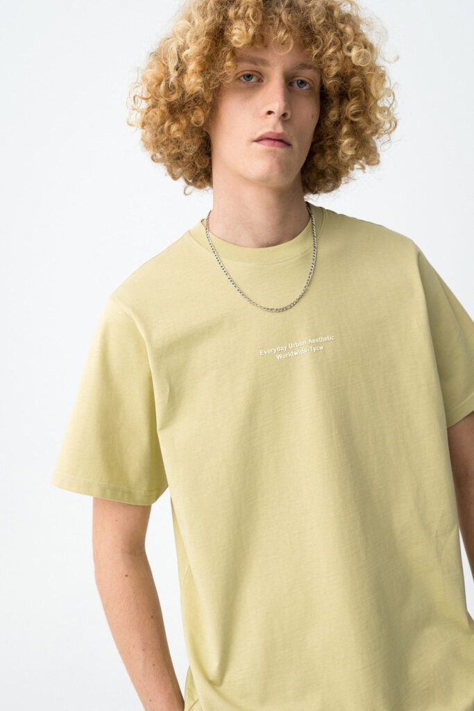 t shirt vert grisé emery