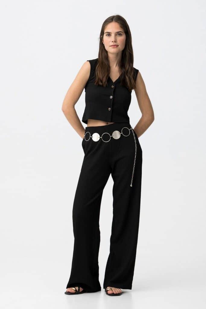 pantalon noir crepino