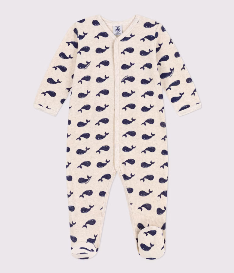 pyjama gris baleines