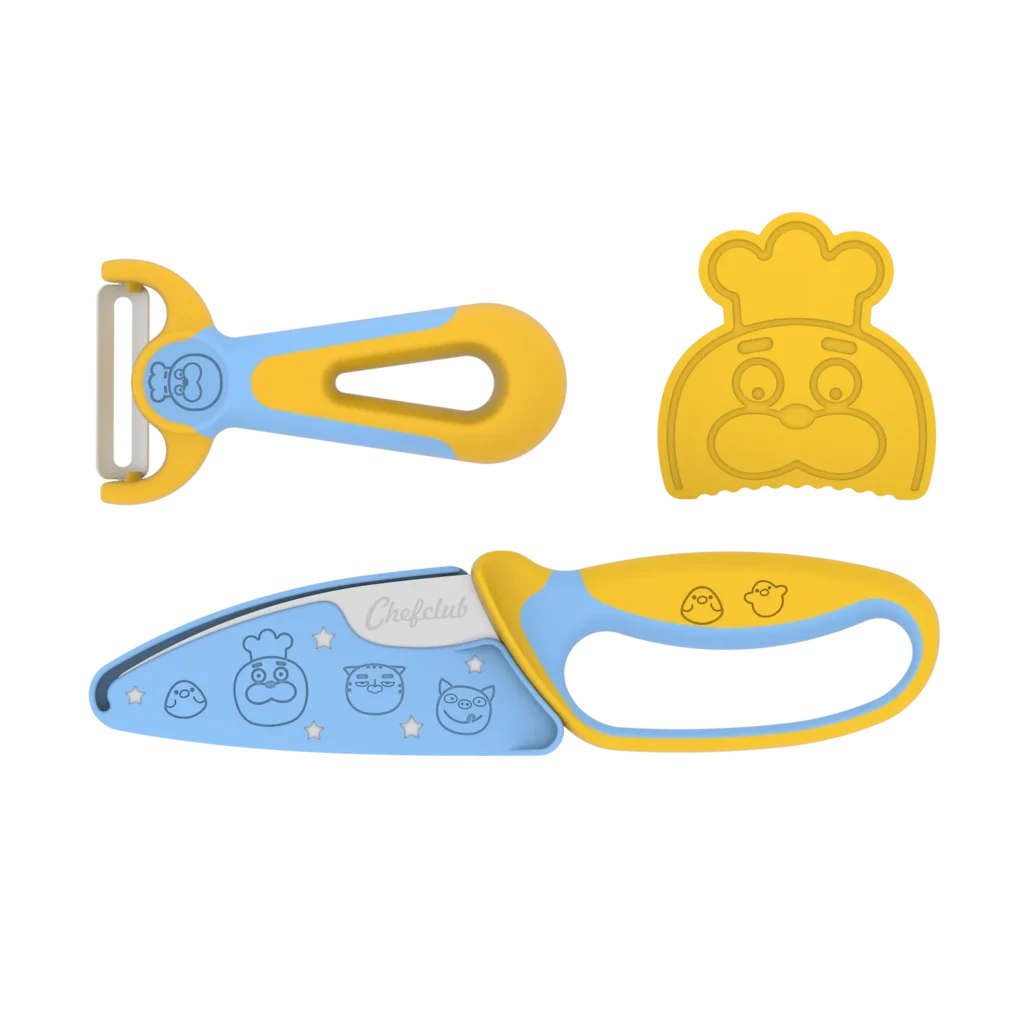chef club couteau + éplucheur + protège doigts