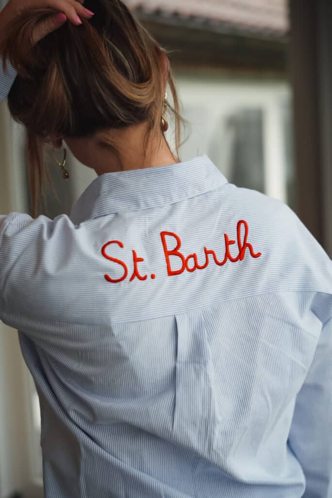 t shirt " everything is fine" blanc