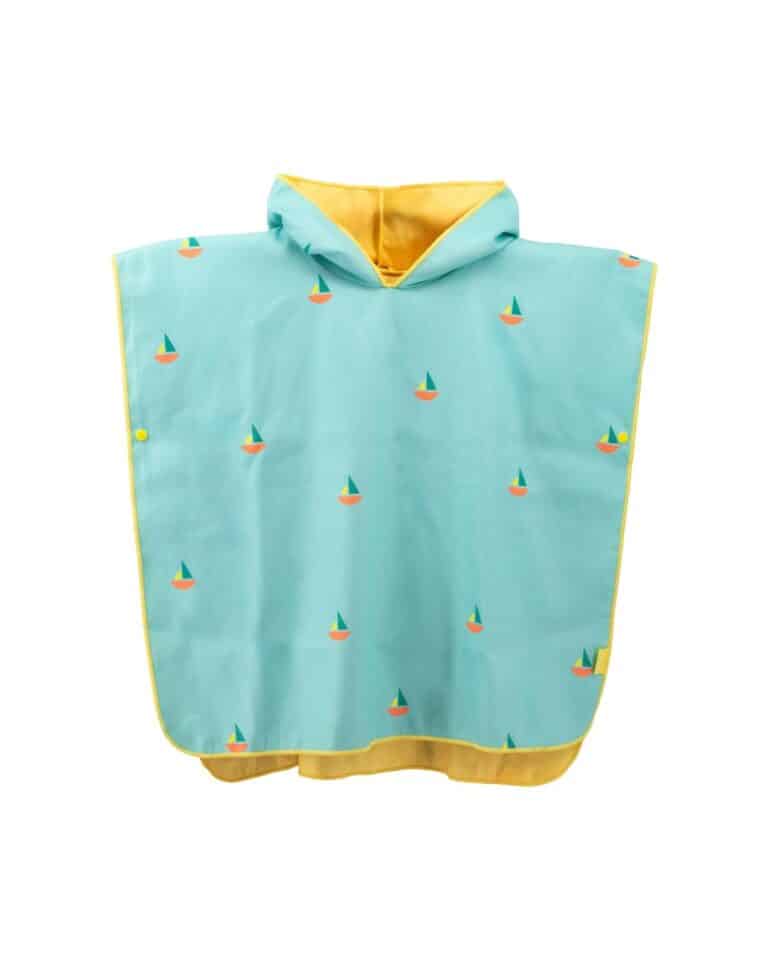poncho de plage bleu banane