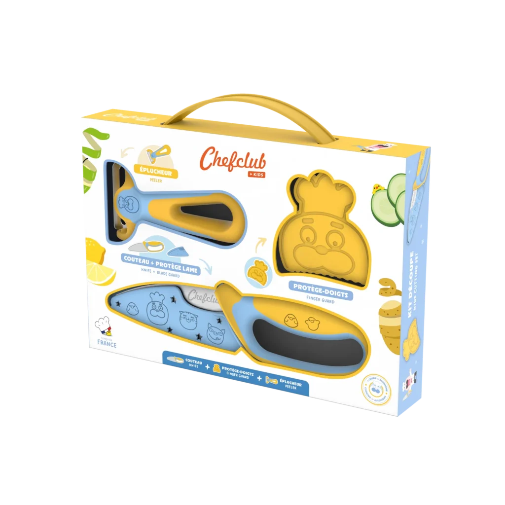 chef club couteau + éplucheur + protège doigts