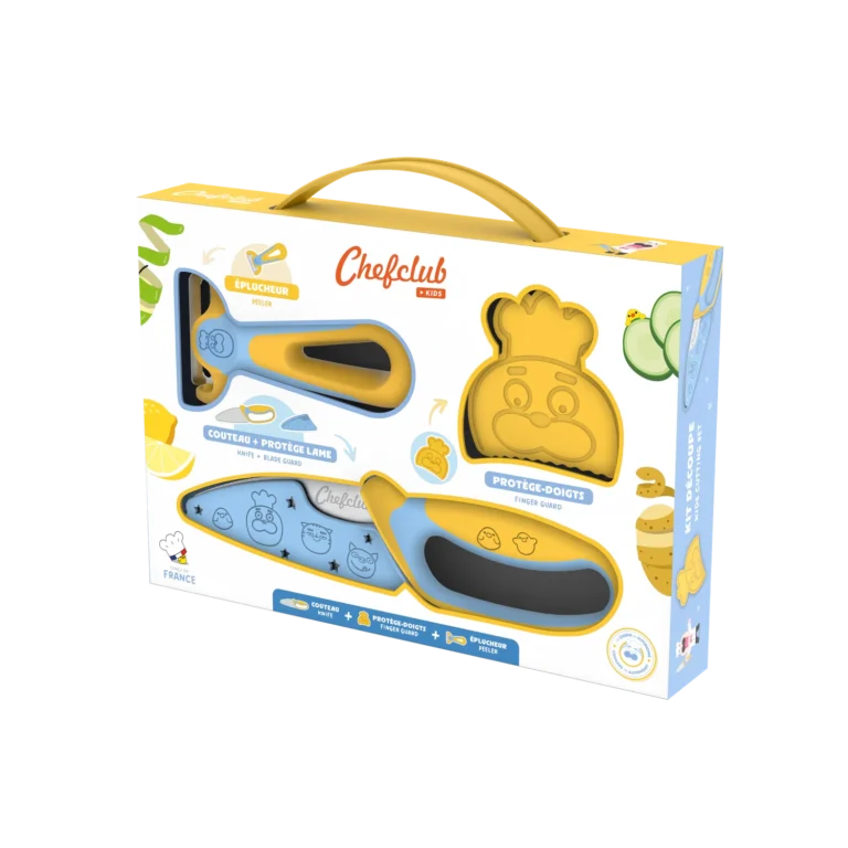 chef club couteau + éplucheur + protège doigts