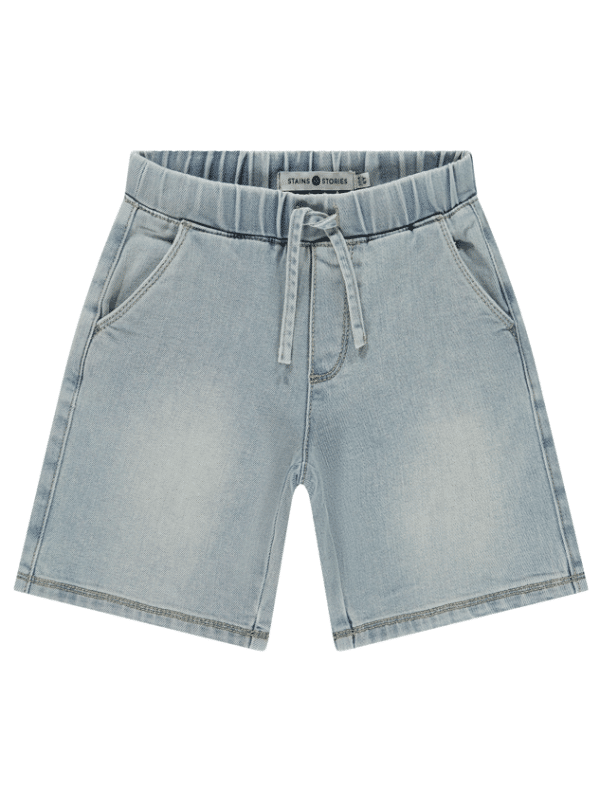 short en jean garçon denim bleu clair