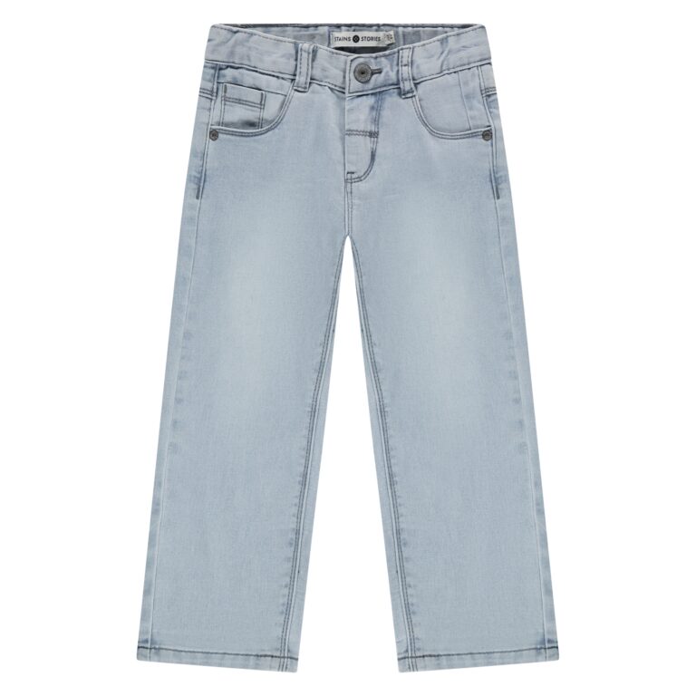 jean coupe large garçon bleu denim clair