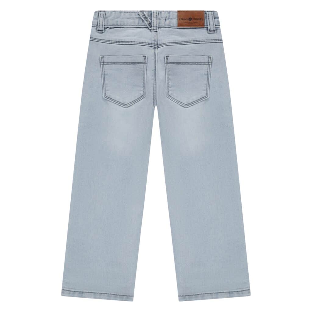 jean coupe large garçon bleu denim clair