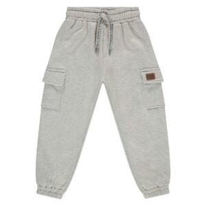 pantalon de jogging garçon gris clair chiné