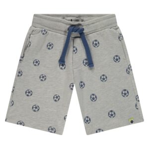 short de jogging coupe large garçon gris clair chiné
