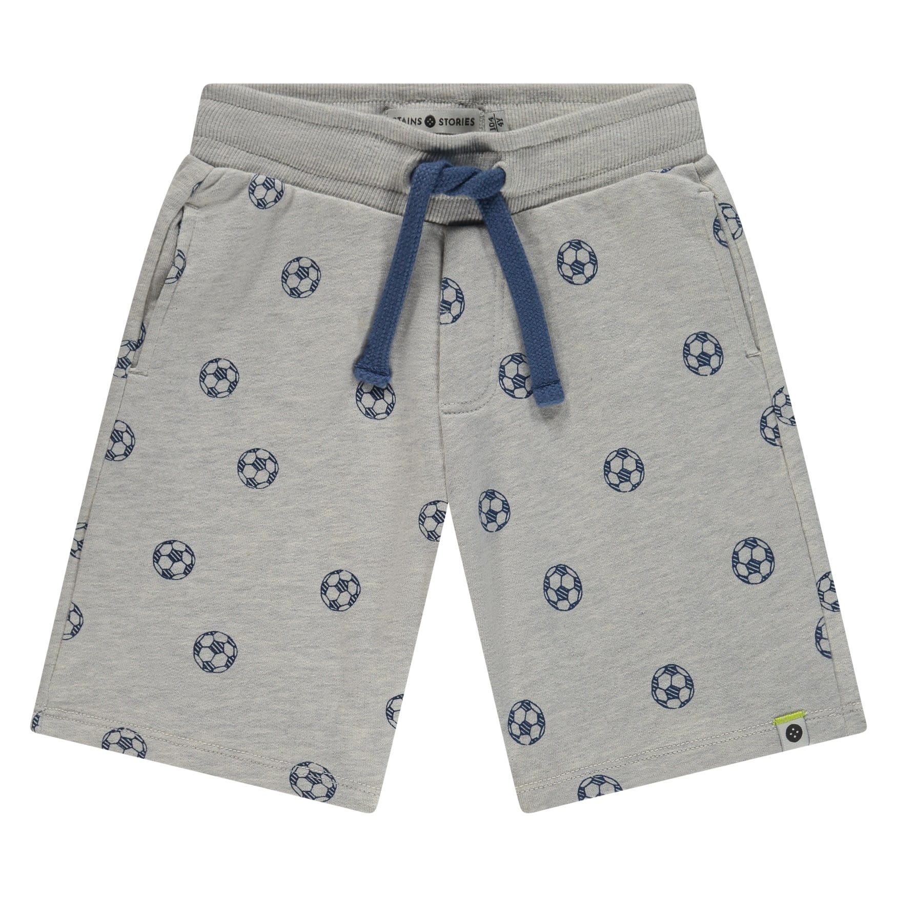 short de jogging coupe large garçon gris clair chiné