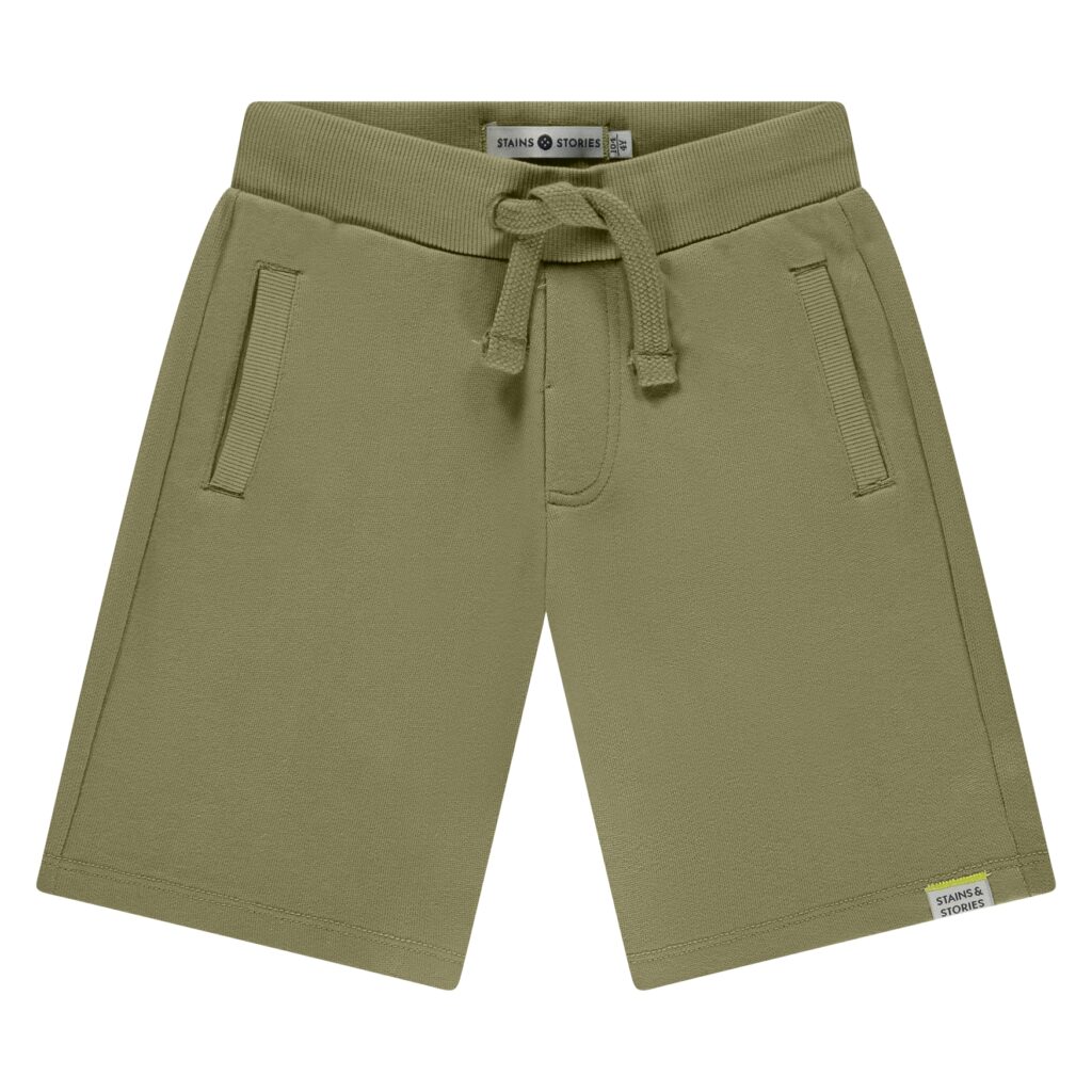 short de jogging coupe large garçon vert