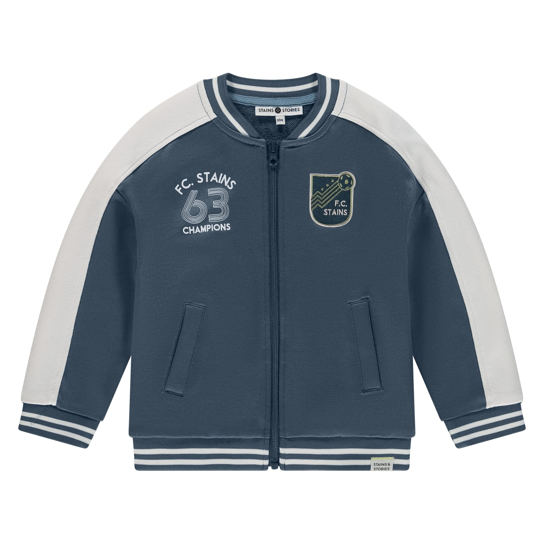 veste zippée garçon bleu d’eau