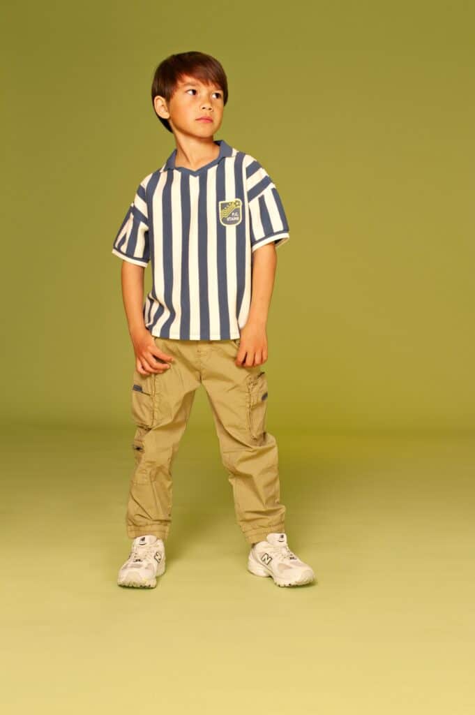 t shirt manches courtes coupe large garçon bleu d’eau