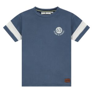 t shirt manches courtes coupe large garçon bleu d’eau