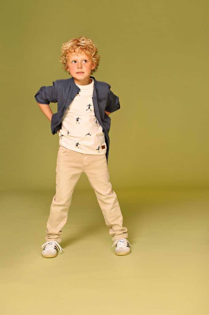 t shirt manches courtes garçon écru