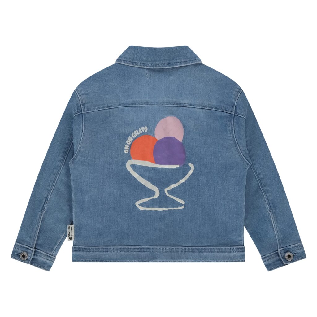 veste en jean fille bleu denim