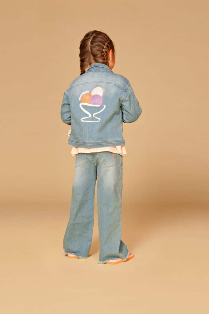 veste en jean fille bleu denim