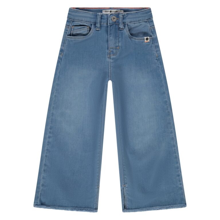 jean coupe large fille bleu moyen