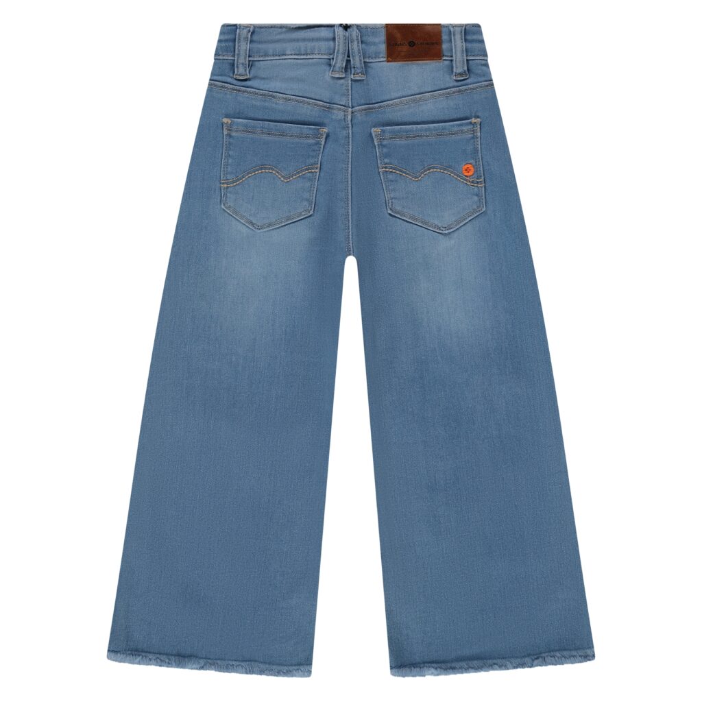 jean coupe large fille bleu moyen