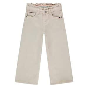 pantalon coupe large fille ivoire