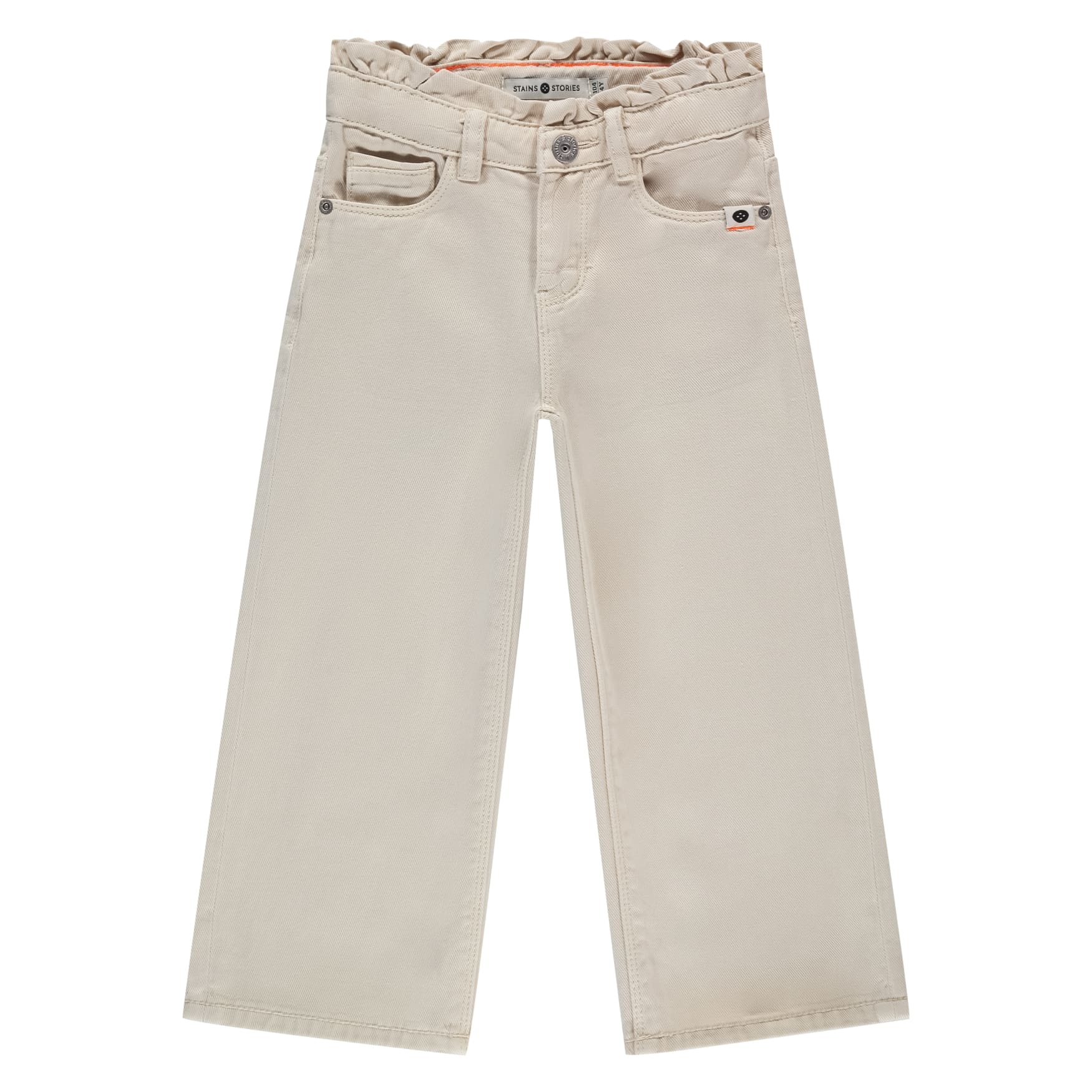 pantalon coupe large fille ivoire